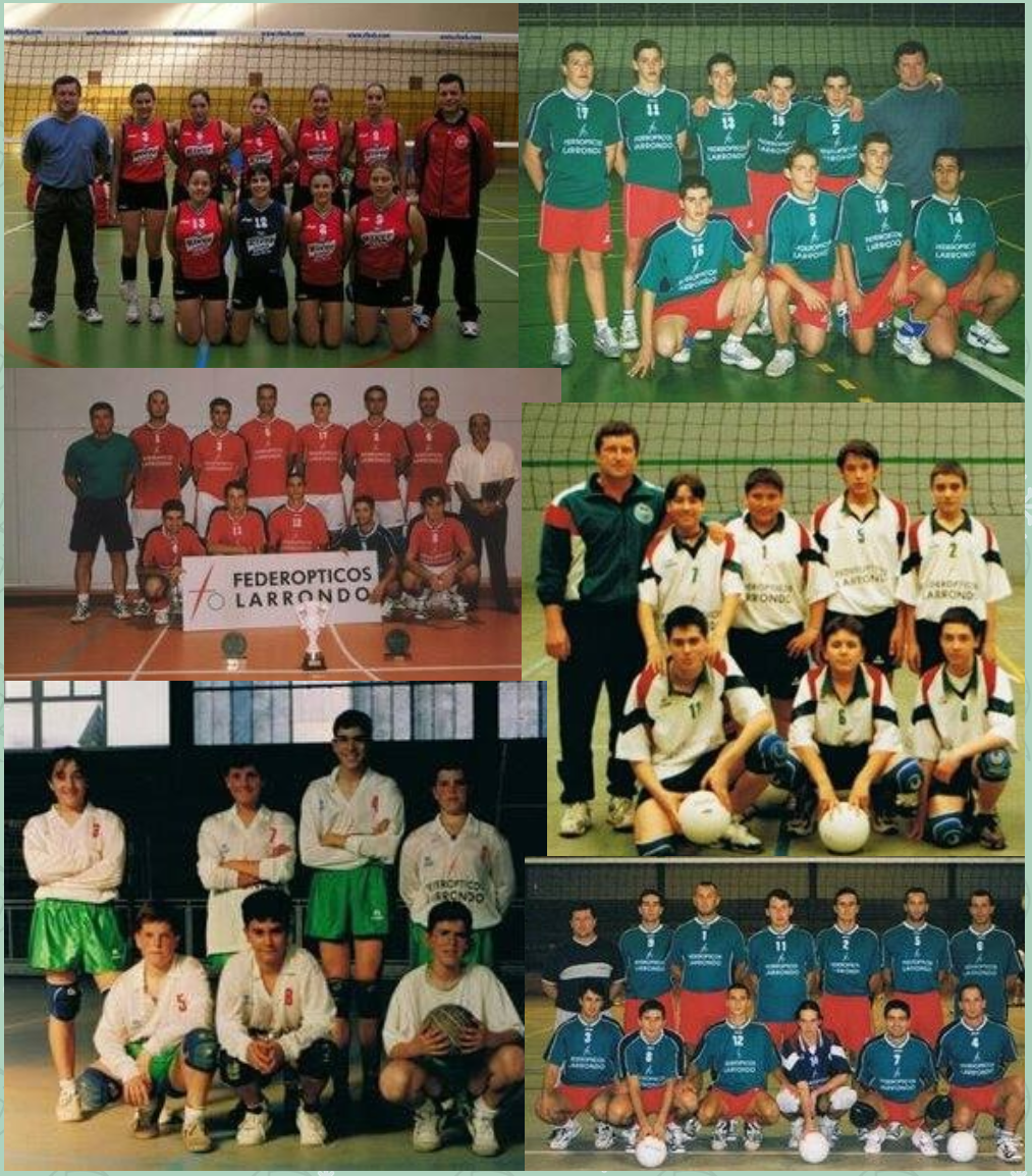 Fotos históricas de equipos do Club Voleibol Noia