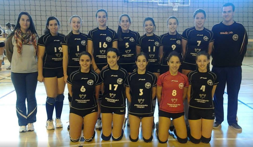 Equipo sénior feminino do Club Voleibol Noia