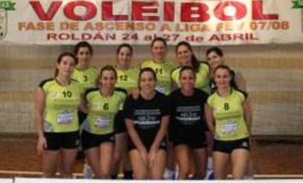 Equipo sénior feminino na fase de ascenso á Liga FEV, tempada 2007/2008